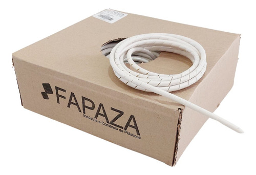 Fapaza Organizador De Fios Espiral 6mm 1/4' 50 Metros Cor Branco