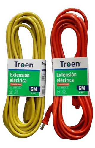 Extensión Eléctrica 6m 16awg X 2c Marca Troen 