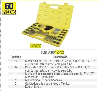 Juego De Machuelos Y Dados 60pz 123702 Surtek