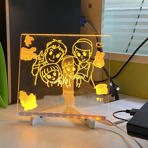 Tablero De Notas Led Con Colores Para Niños Tablero De Mensa