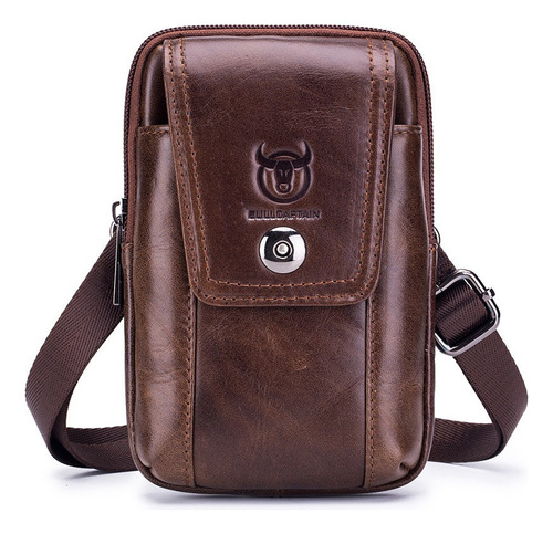 Lujo Bolso De Cintura Hombre Piel Genuino Bolso Cruzada