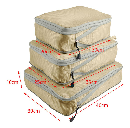 Bolsa Organizadora De Maletas Con Cubo De Embalaje, 3 Piezas