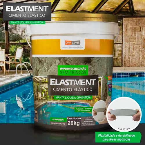Manta Líquida Cimentícia Elastment Cimento Elástico 20kg