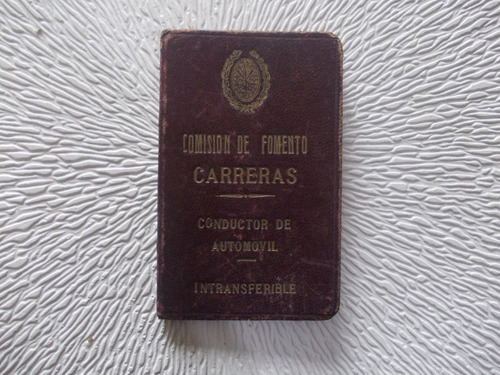 6074-carnet Comision Fomento Carreras-  Santa Fe- 1940