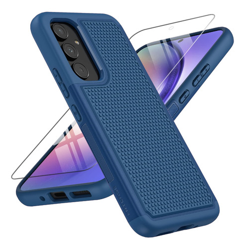 Funda Dual Silicona Full Shockproof Para Galaxy A54 Azul