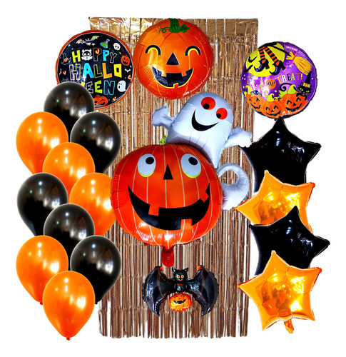 Combo Kit Deco Fiesta Globos Halloween N°2