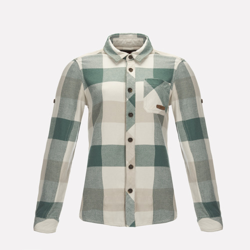 Camisa Mujer Lippi Lumberjack Shirt Verde Grisaceo