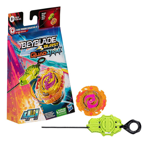 Trompo Beyblade Burst Quadstrike Con Lanzador Hasbro F6784