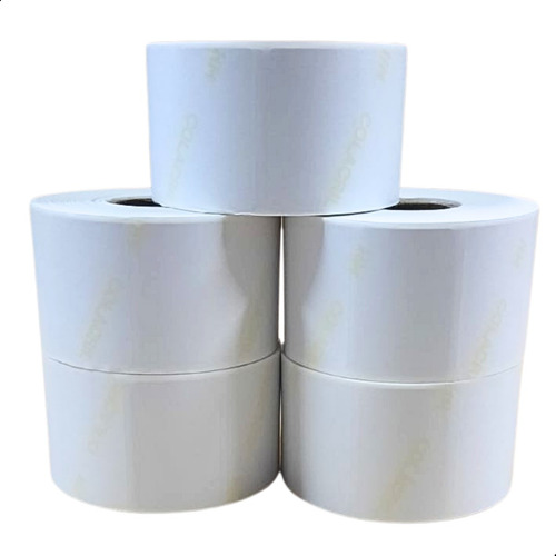 5 Rls Etiqueta 50x30 1 Col - Bopp Adesiva Zebra Argox Elgin Cor Branco
