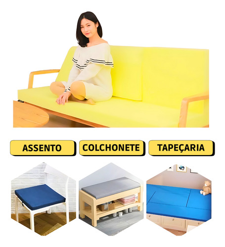 Espuma Em Metro D33 1,90m X 0,50cm E 7cm De Espessura
