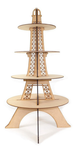 Imagen 3 de 6 de Base Cupcakes Torre Eiffel Muffins Panques Centro Mesa Mdf