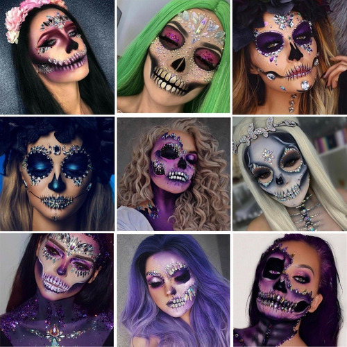 Face Sticker Para Maquillaje De Catrina Para Halloween | Cuotas sin interés