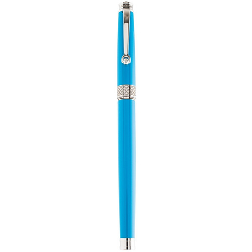 Montegrappa Piacere Steel Cyan Blue Rollerball Diego Vez