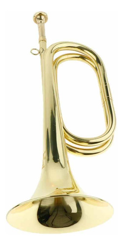 Cuerno De Trompeta Mini Bugle De Latón Dorado