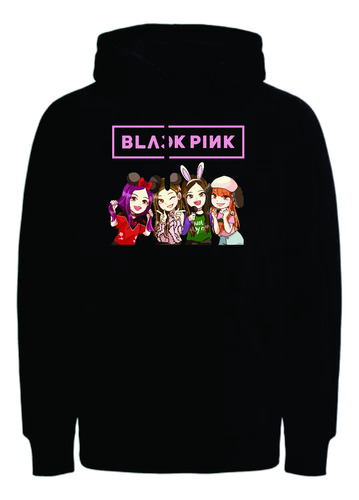 Buzos Busos Color Negro Grupo Musical Kpop Black Pink Hoodie