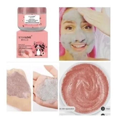 Imagen 2 de 6 de Mascarilla Burbujeante Bubble Clay Mask Sersan Love 4 Pzs