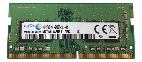 Memoria RAM color verde 8GB 1 Samsung M471A1K43BB1-CRC