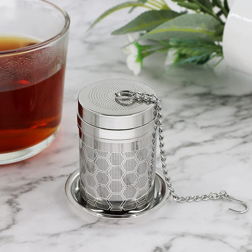 ( Infusor De Té Suelto, Juego De Dos Coladores De Acero