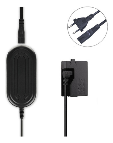 Adaptador Ca Ack-e10 Com Acoplador Dc Dr-e10 Para Bateria Ca Cor Preto