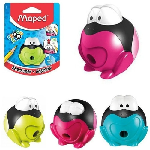 Imagen 6 de 8 de Sacapuntas Lapiz Maped Croc Croc Sapo Rana Pack X24 Unidades