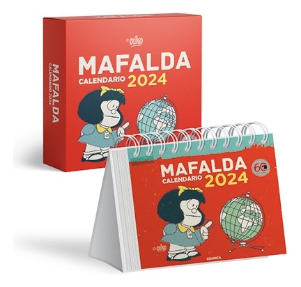 Calendario 2024 Mafalda Roja - Granica Y Guido  Indij 