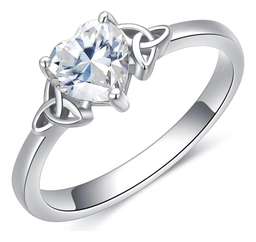 Anillos Corazón Nudo Celta Para Mujer Plata De Ley