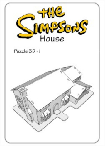 Imagen 2 de 2 de Casa De Los Simpson En Madera Decorativa