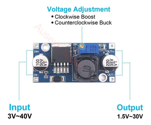 Módulo Conversor Dc/dc Step Down Lm2596 Dc-dc Arduino Pic Ci