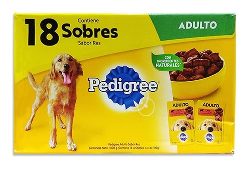 Pedigree Comida Húmeda Perros Adultos Res 100g X 18