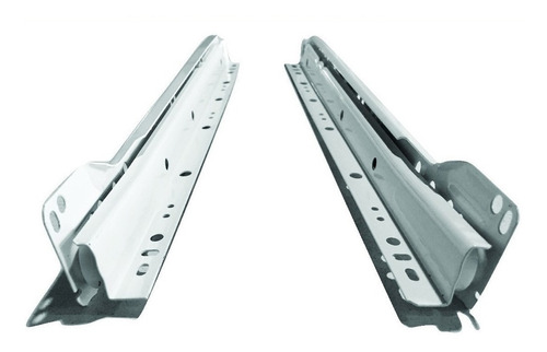 10 Guías Correderas Para Cajón Metalicas 35cm Blancas/negras
