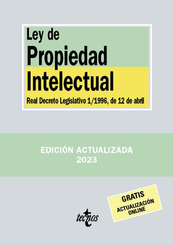 Libro Ley De Propiedad Intelectual - Editorial Tecnos