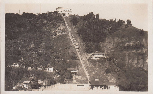 Antigua Foto Postal Brasil Monte Serrat Y Casino De Santos