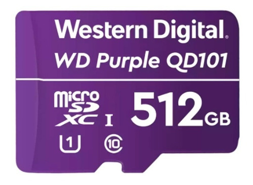 Memoria Microsd Wd Purple 512 Gb Ideal Para Videovigilancia