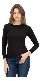Playera Manga Larga C/redondo Termica Super Comoda