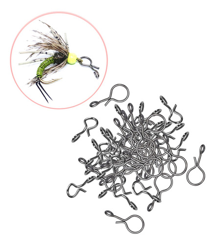 50x Pesca Com Mosca Mudança Rápida Portátil Snaps De M