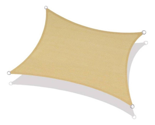 Malla Sombreadora Toldo Vela Rectangular 6x4    Hdpe Beige