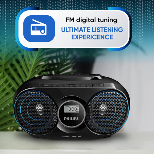Reproductor De Cd Portatil Philips Boombox, Bajo Estereo ...