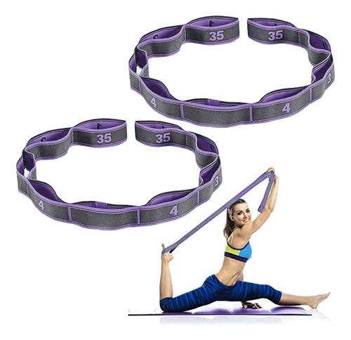 2 Bandas Resistencia Tela Ligas Flexibilidad Piernas Ejerc