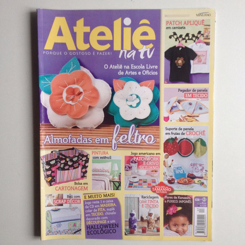 Revista Ateliê Almofadas Em Feltro Patch Em Camiseta  Nº63