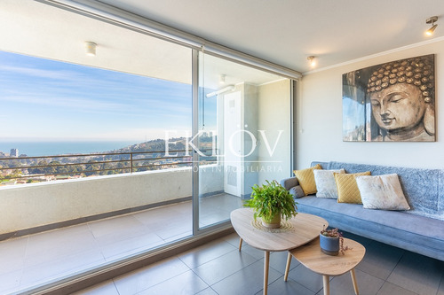 Depto 2d 2b En Costa Reñaca, Vista Al Mar Y Grandes Amenidad