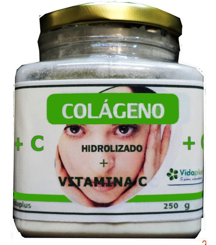 Colageno Hidr. Con Vitamina 'c'  3 Frascos 250 Gr 