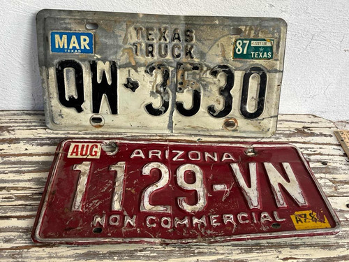 Vintage Placas Automóvil Coleccionables Usa