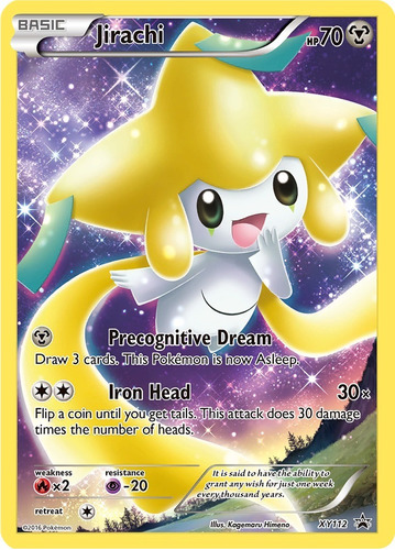 Cartas Pokemon Jirachi Xy112 Full Art Reverse Promo Xyp