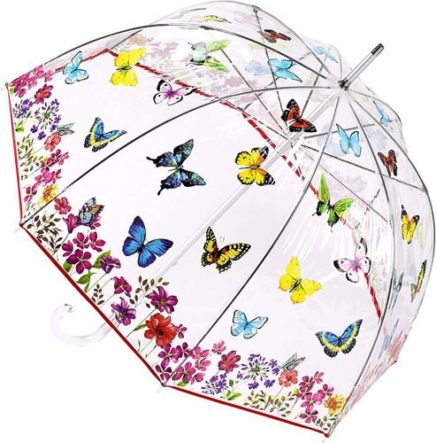 Paraguas De Burbujas De Jardín De Mariposas
