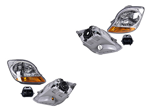 Par Faros Delanteros Manual P/halog Pontiac Matiz 06-15 Depo