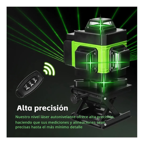 Nivel Láser Autonivelante 360° 16 Líneas Verde Con Trípode