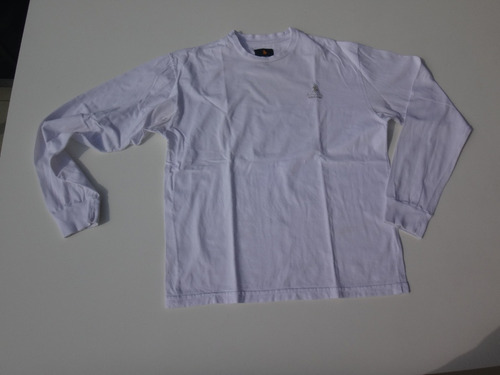 Remera Polo Club Manga Larga Hombre Blanca Talle L