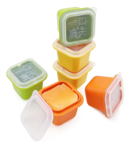 Cubetera Individuales X 6 Con Tapa Hielo Gelatina Bpa Libre 