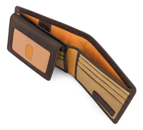 Carteira Masculina De Couro Rfid Timberland Pro Com Porta-ca