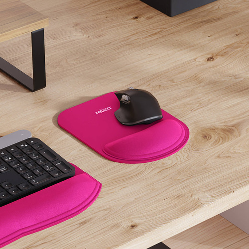 Mousepad Ergonômico Em Neoprene Nr17 Previne Ler Dort Reliza Cor Compact Rosa Desenho Impresso Liso